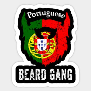 Portuguese Beard Gang - Portugal National Flag Beard Sticker